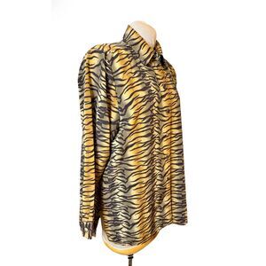 Liz Baker Essentials Oversized Animal Print Blouse XL